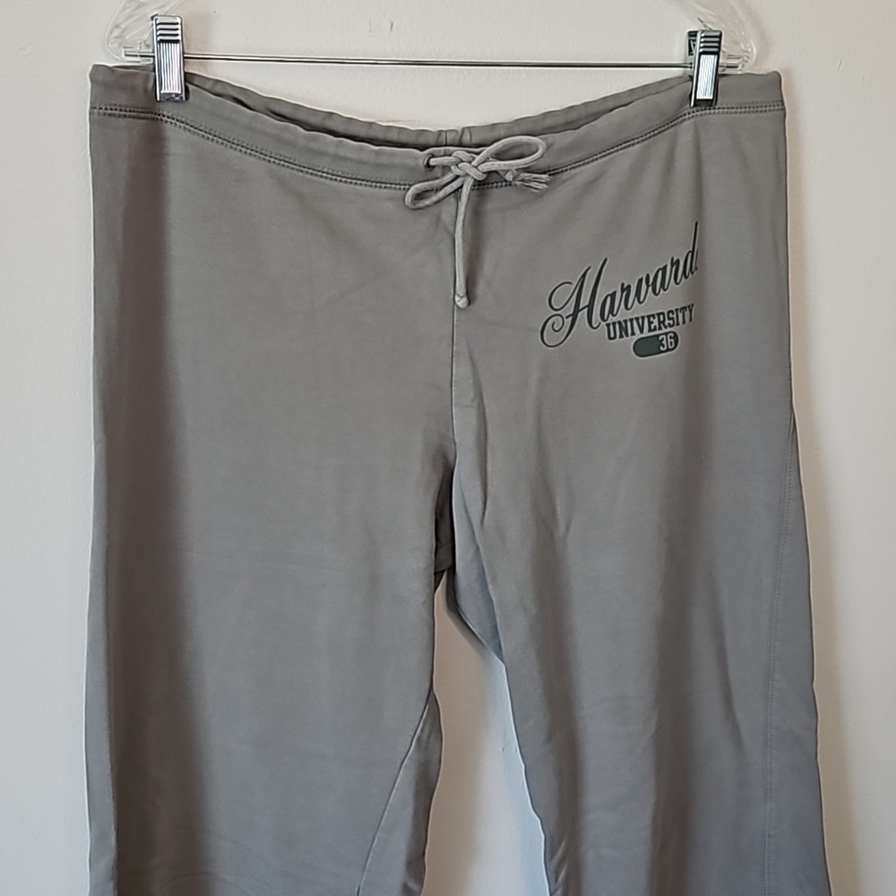 Harvard University Green/gray Wide Leg Sweatpants Size XLarge 🎯 - Picture 2 of 6